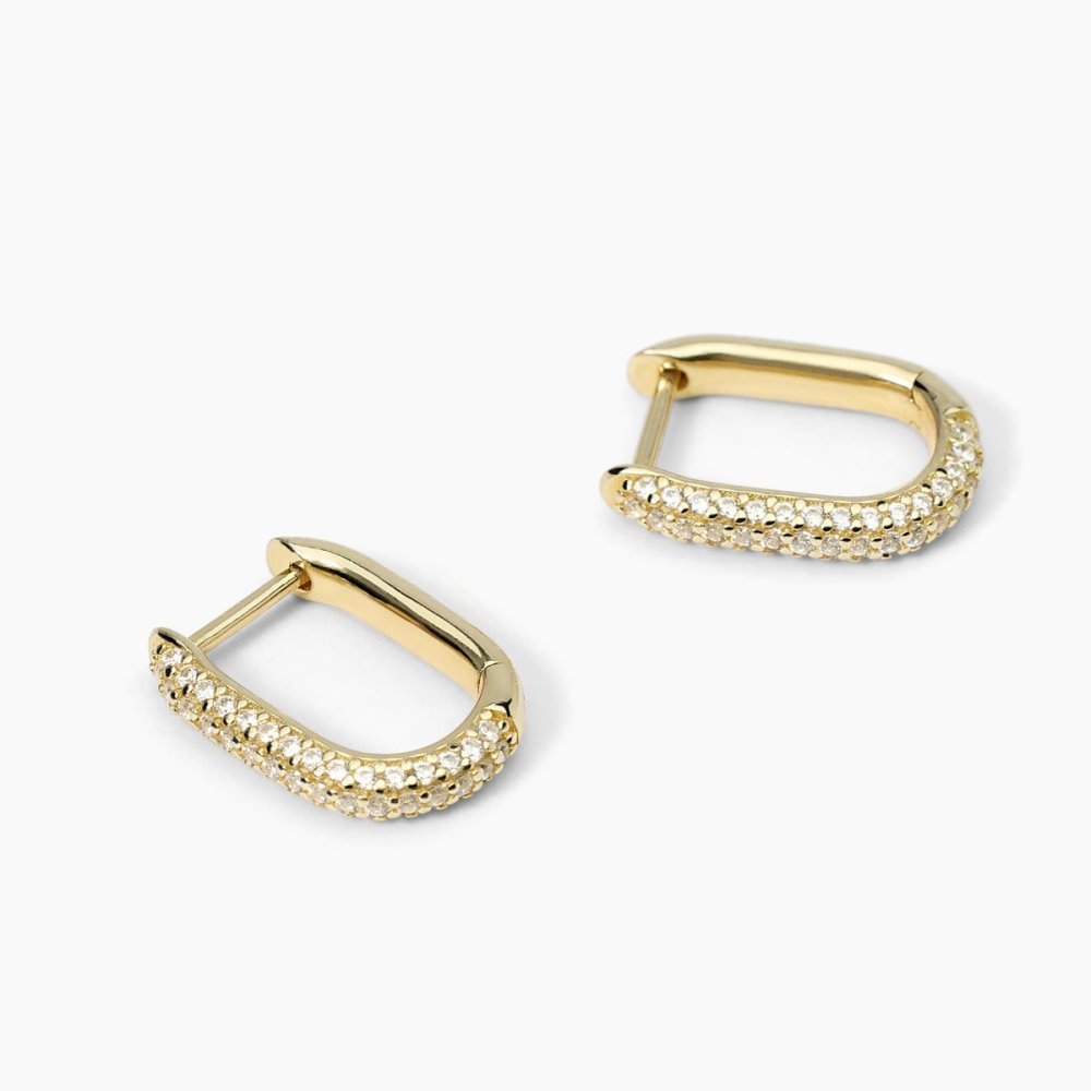 Mabina - Orecchini Argento 925 Dorato - Zirconi - Ø1Mm