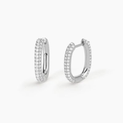 Mabina - Orecchini Ovali - Argento 925 - Zirconi