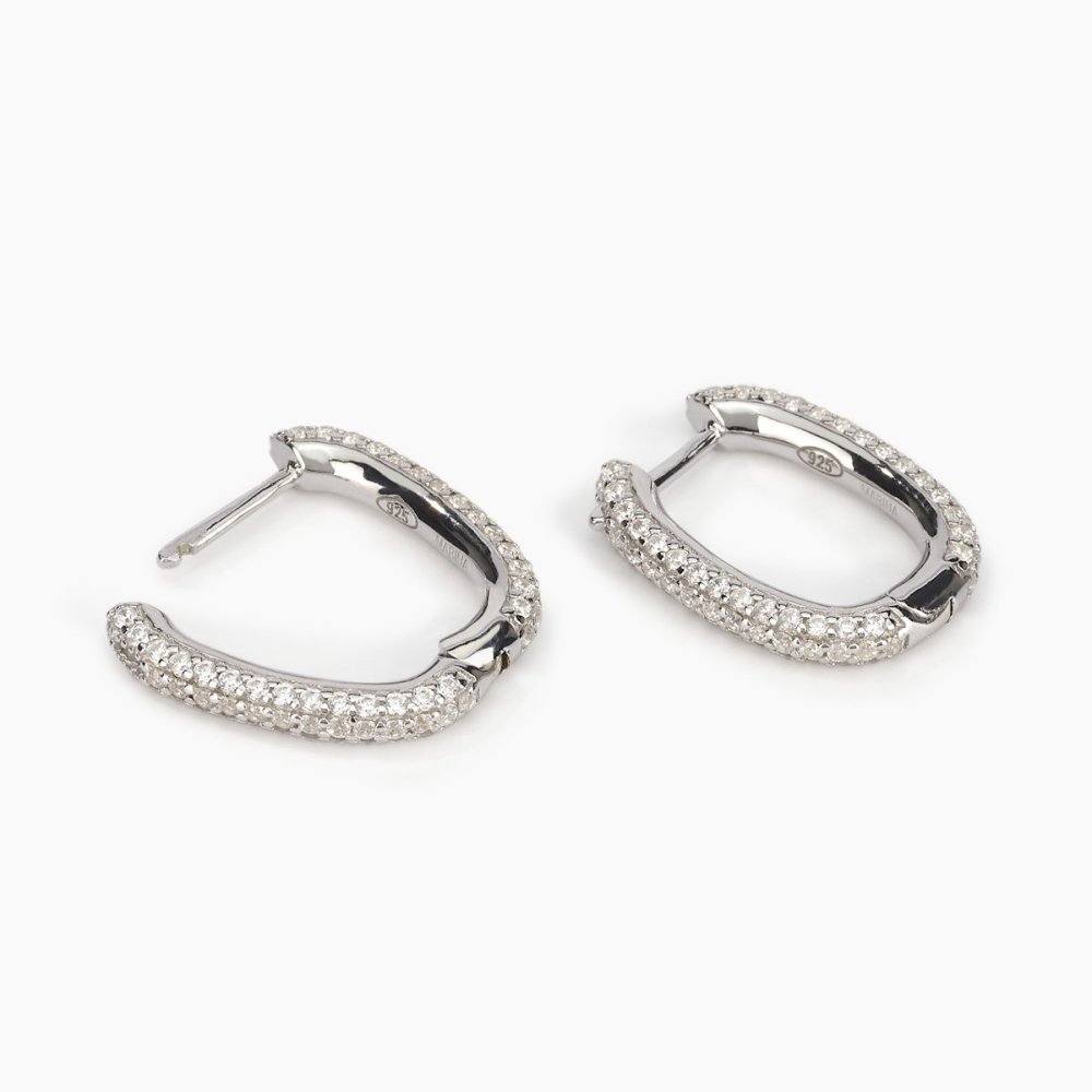 Mabina - Orecchini Ovali - Argento 925 - Zirconi