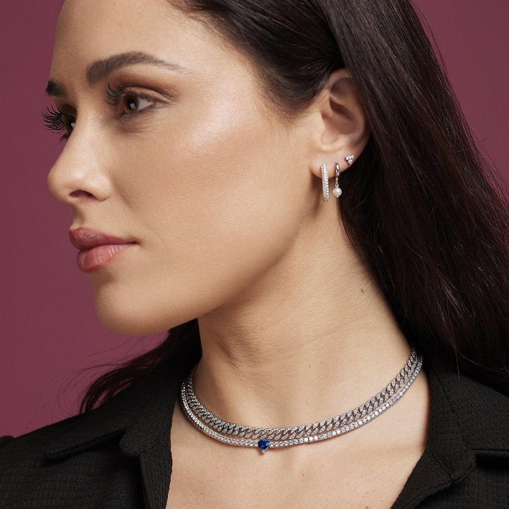 Mabina - Orecchini Ovali - Argento 925 - Zirconi