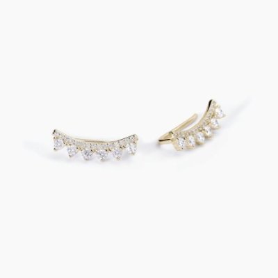 Mabina - Orecchini A Cerchio - Argento 925 Dorato - Zirconi