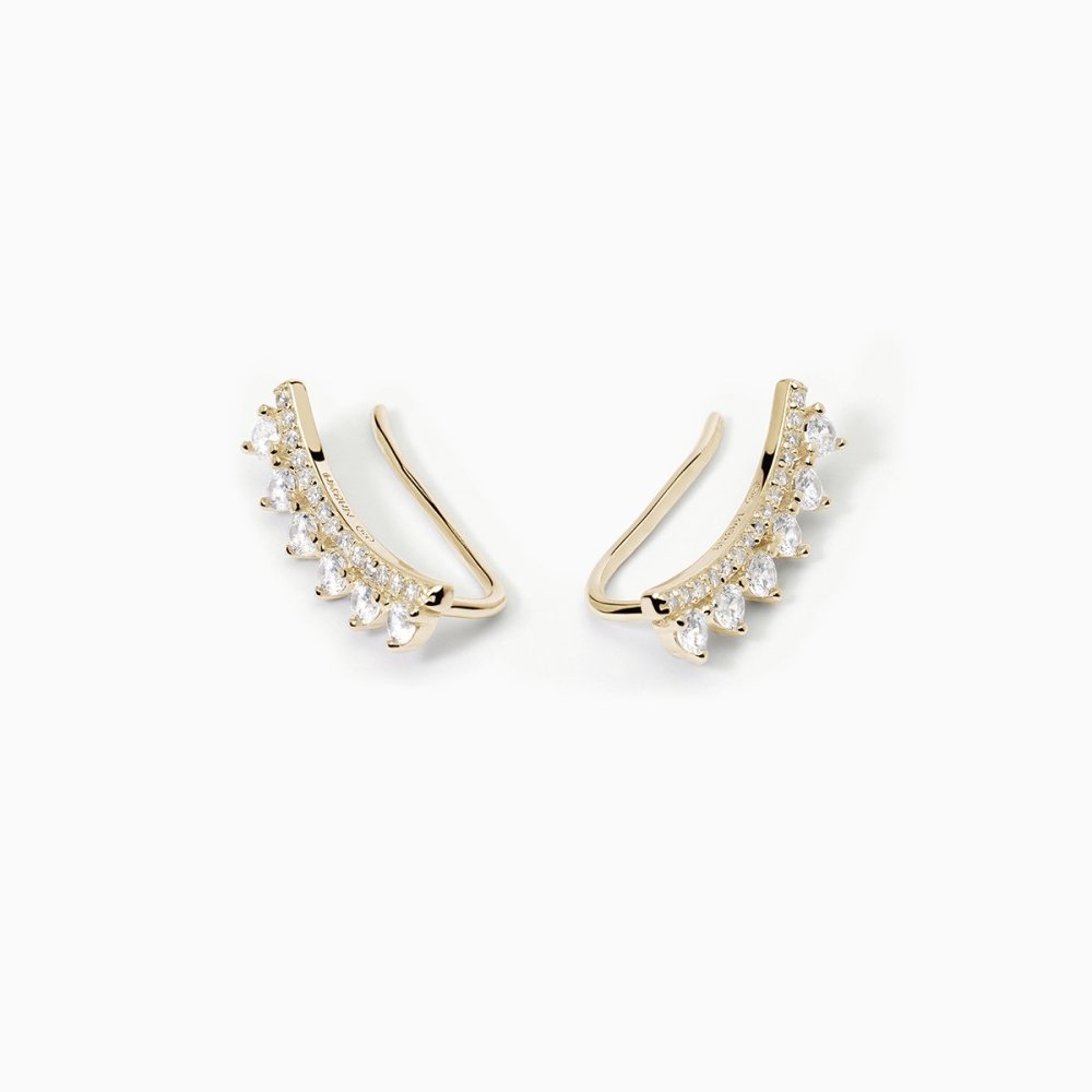 Mabina - Orecchini A Cerchio - Argento 925 Dorato - Zirconi