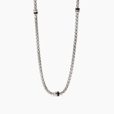 Mabina - Collana In Argento 925 - Catena Veneta - Elementi Bruniti