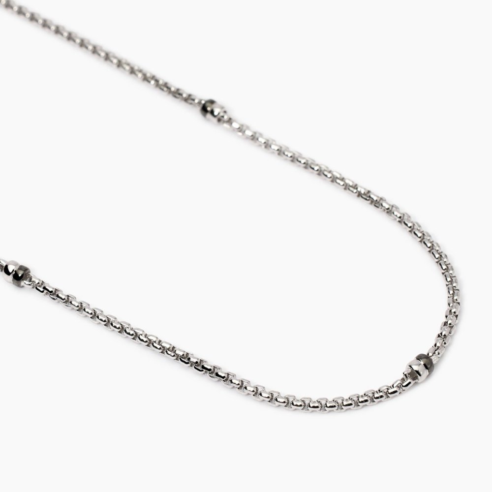 Mabina - Collana In Argento 925 - Catena Veneta - Elementi Bruniti