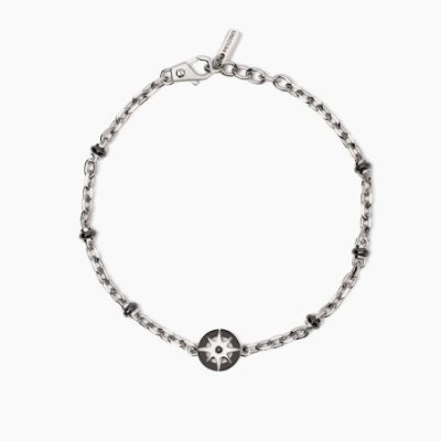 Mabina - Bracciale Argento 925 - Zirconi Neri - Rosa Dei Venti