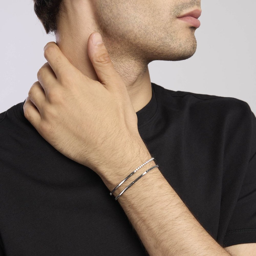 Mabina - Bracciale Tennis Argento 925 - Zirconi - Piastra Lucida