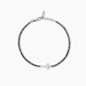Mabina - Bracciale Tennis Argento 925 - Zirconi Neri - Croce