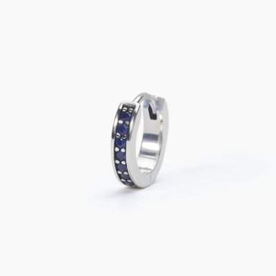 Mabina - Orecchino Argento 925 - Zaffiri Sintetici - Ø13Mm