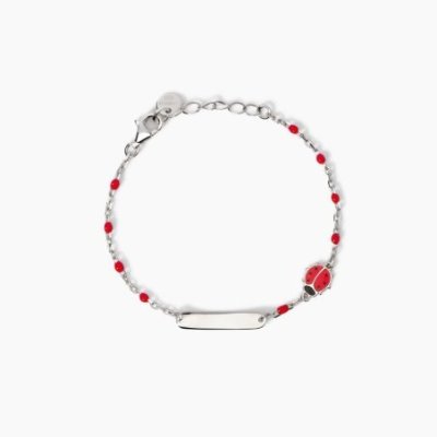 Mabina - Bracciale Argento 925 Smaltato - Coccinella - Regolabile