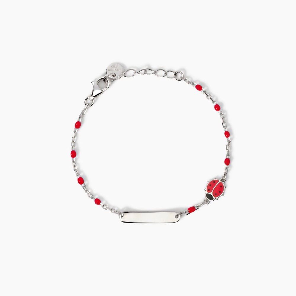 Mabina - Bracciale Argento 925 Smaltato - Coccinella - Regolabile