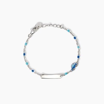 Mabina - Bracciale Argento 925 Smaltato - Macchinina - Bambini