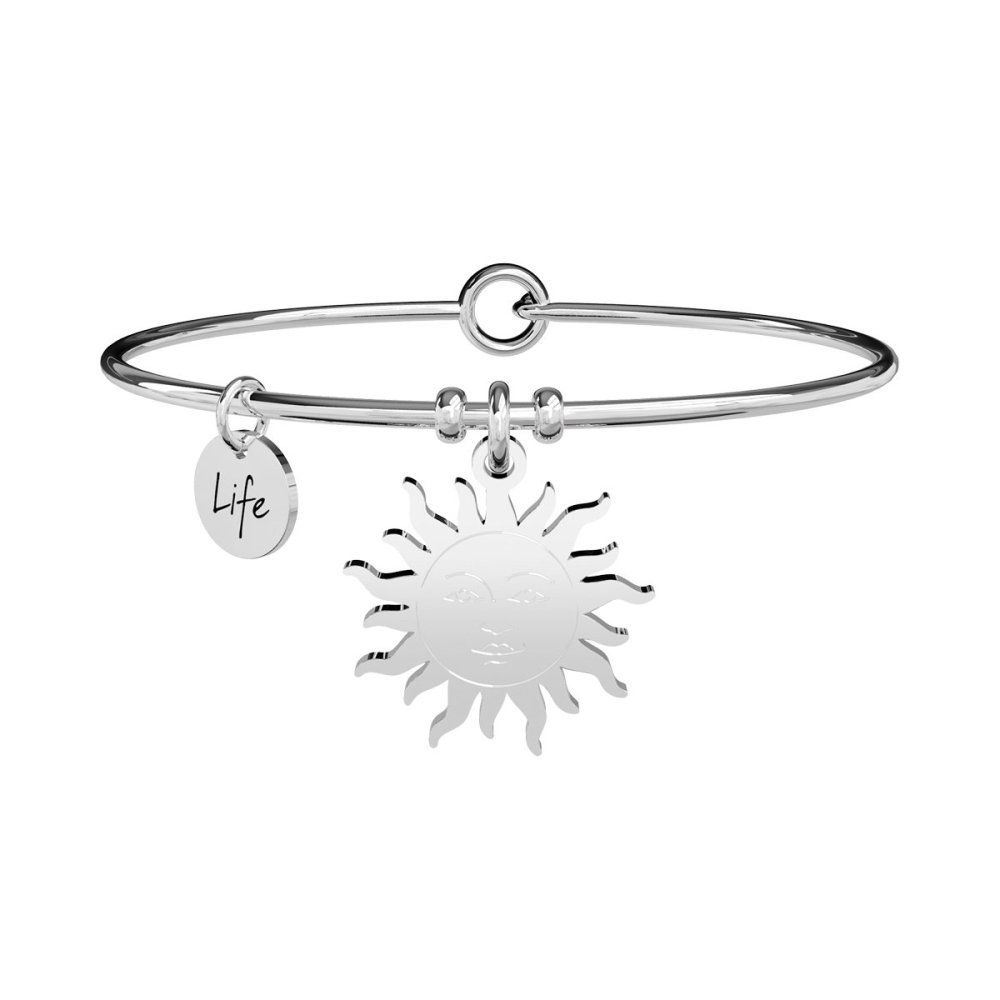 Kidult - Bracciale Bangle Acciaio - Ciondolo Sole - 20 Cm