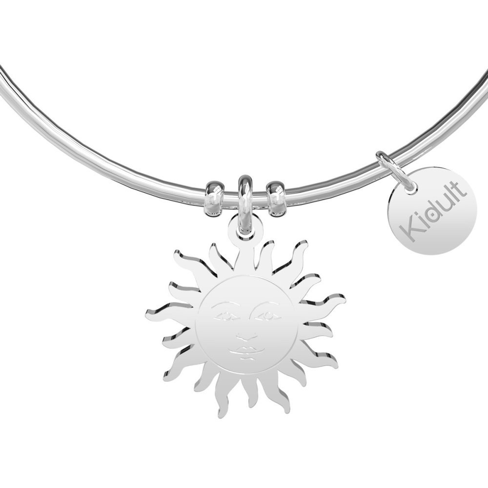 Kidult - Bracciale Bangle Acciaio - Ciondolo Sole - 20 Cm