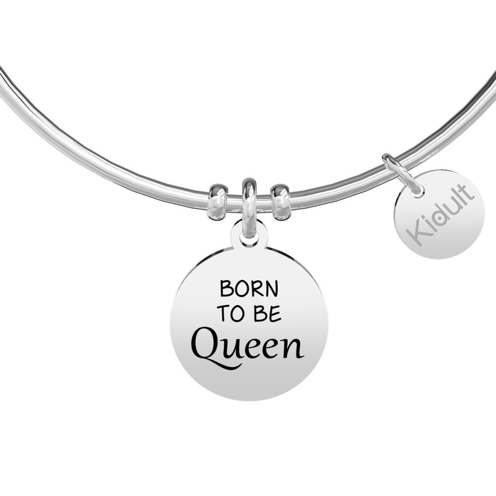 Kidult - Bracciale In Acciaio 316L - Cristalli - Ciondolo Corona