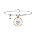 Kidult - Bracciale Bangle - Acciaio 316L - Pvd Rosé - Cristallo
