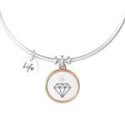 Kidult - Bracciale Bangle - Acciaio 316L - Pvd Rosé - Cristallo