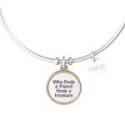 Kidult - Bracciale Bangle - Acciaio 316L - Pvd Rosé - Cristallo