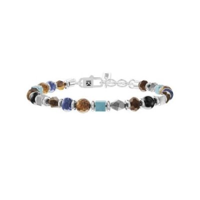 Kidult - Bracciale Acciaio 316L - Pietre Naturali - Uomo Donna