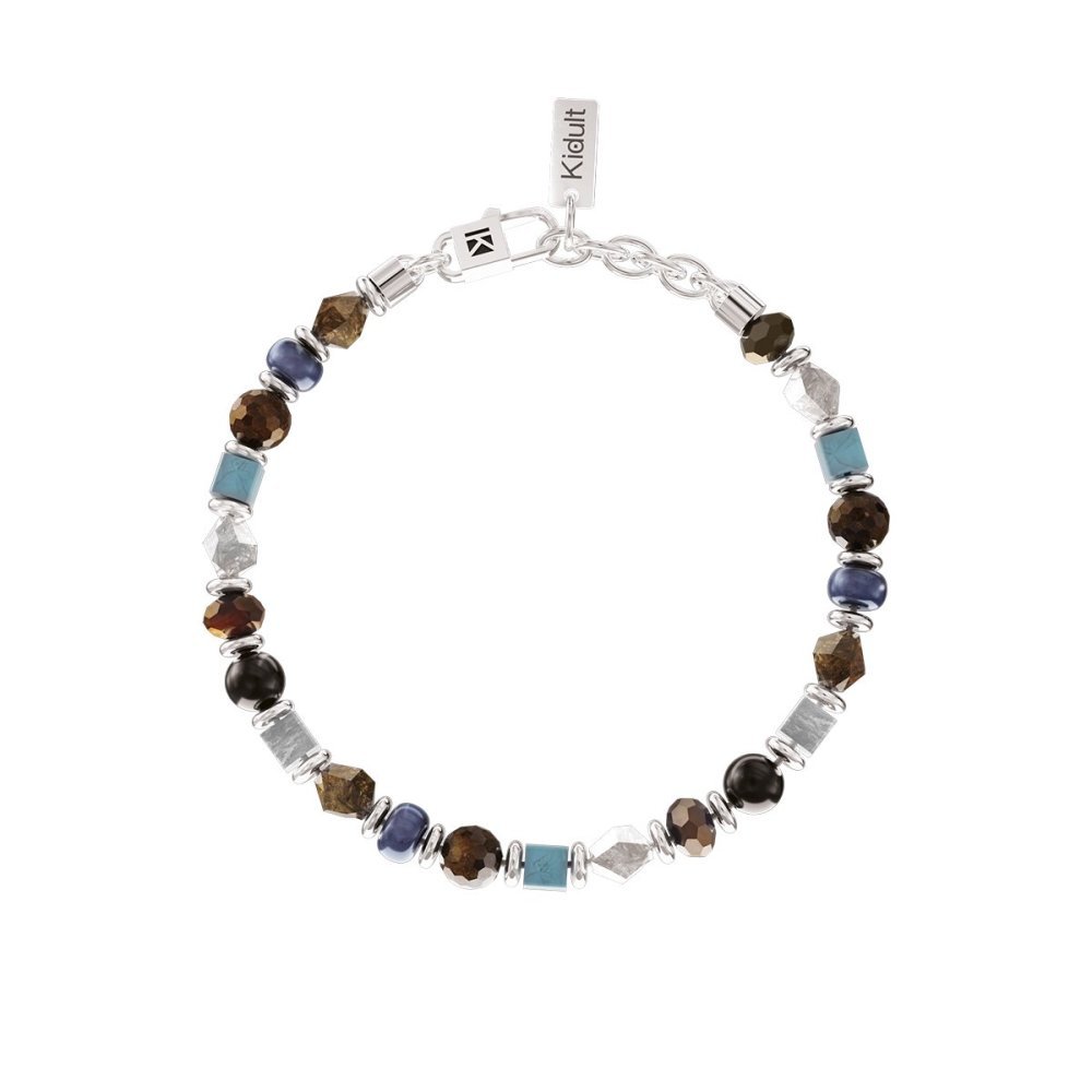 Kidult - Bracciale Acciaio 316L - Pietre Naturali - Uomo Donna