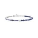 Kidult - Bracciale Tennis Acciaio 316L - Sodalite - Zaffiro Sintetico