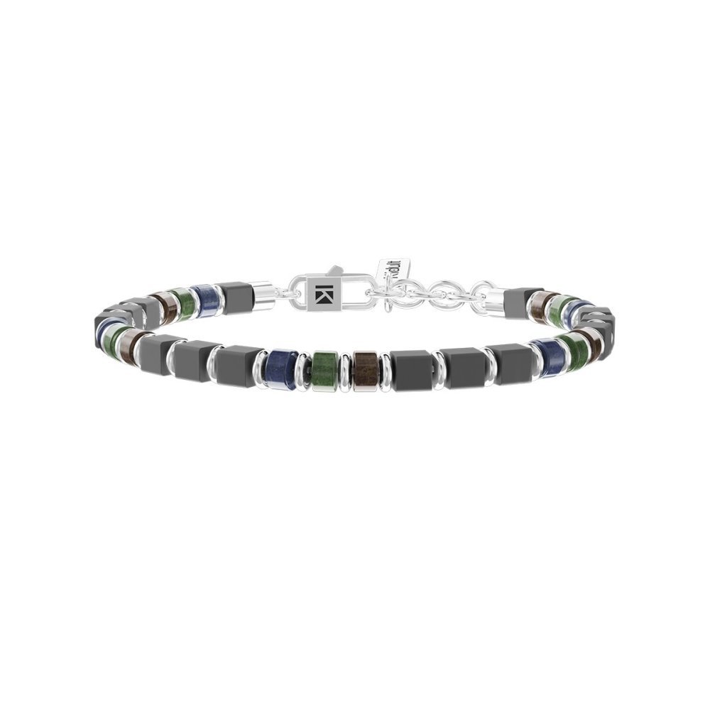 Kidult - Bracciale Acciaio 316L - Pietre Naturali - Regolabile