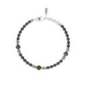 Kidult - Bracciale Acciaio 316L - Pietre Naturali - Blu