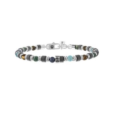 Kidult - Bracciale Acciaio 316L - Pietre Naturali - Regolabile