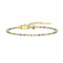 Kidult - Bracciale Acciaio 316L - Pvd Giallo - Smalto Multicolor