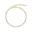 Kidult - Bracciale Acciaio 316L - Pvd Giallo - Smalto Multicolor