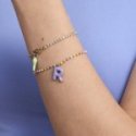 Kidult - Bracciale Acciaio 316L - Pvd Giallo - Smalto Multicolor