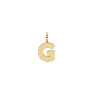 Kidult - Ciondolo Lettera G - Acciaio 316L - Pvd Giallo