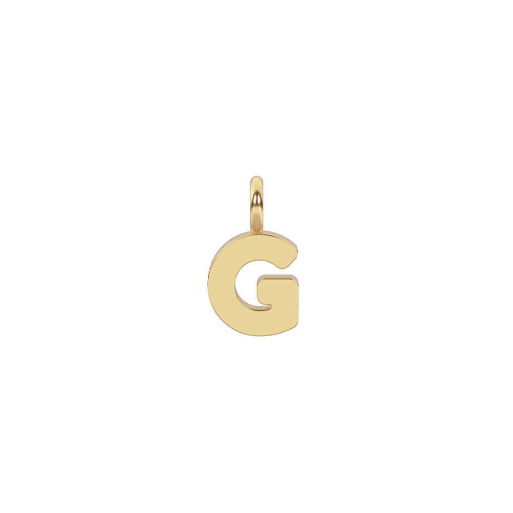 Kidult - Ciondolo Lettera G - Acciaio 316L - Pvd Giallo
