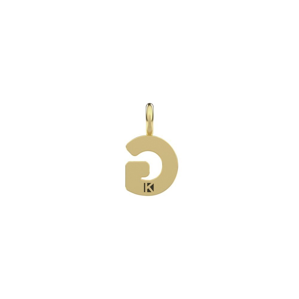 Kidult - Ciondolo Lettera G - Acciaio 316L - Pvd Giallo