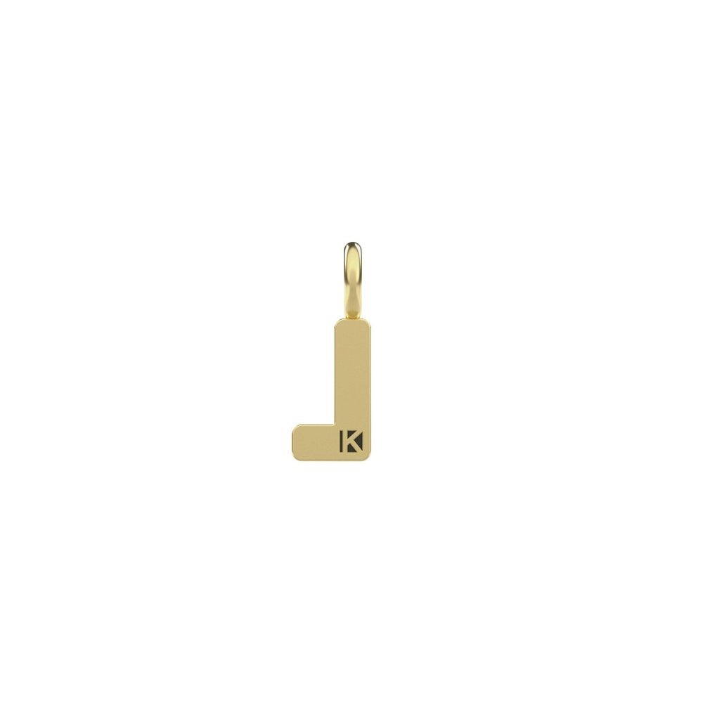 Kidult - Ciondolo Lettera L - Acciaio 316L - Pvd Giallo