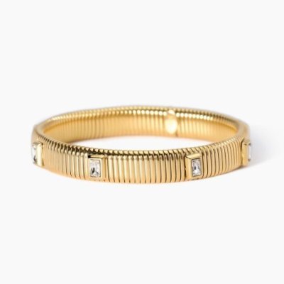 Kidult - Bracciale Acciaio 304316L - Pvd Giallo - Zirconi
