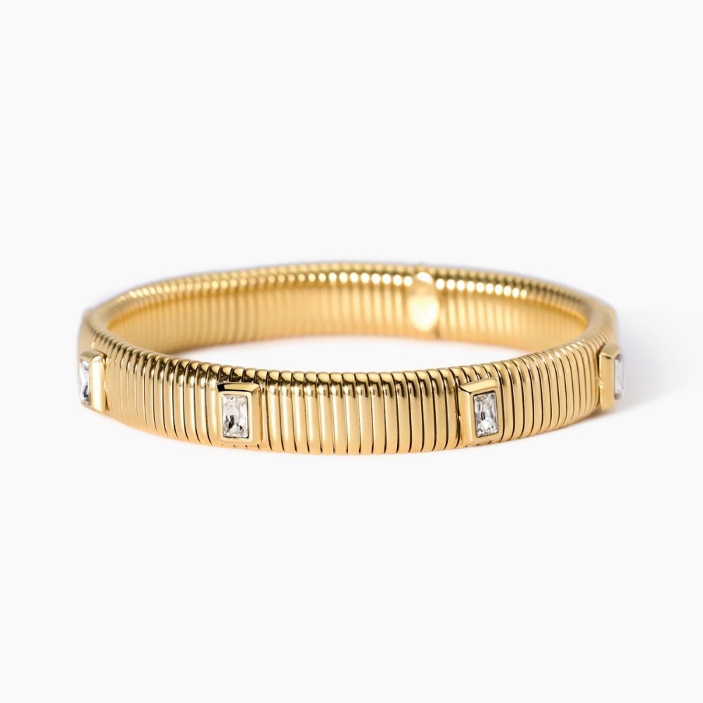 Kidult - Bracciale Acciaio 304316L - Pvd Giallo - Zirconi