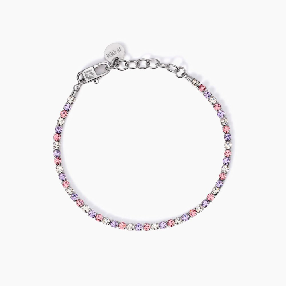 Kidult - Bracciale Tennis - Acciaio 316L - Cristalli Multicolor
