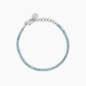 Kidult - Bracciale Tennis Acciaio 316L - Cristalli Azzurri