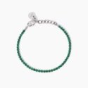 Kidult - Bracciale Tennis - Acciaio 316L - Cristalli Verdi