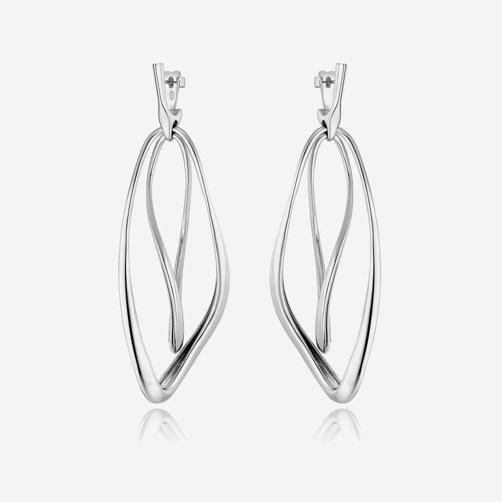 Pianegonda - Orecchini Doppi Pendenti - Argento 925 - 90Mm