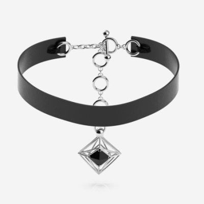 Pianegonda - Choker Kosmos - Argento 925 - Onice