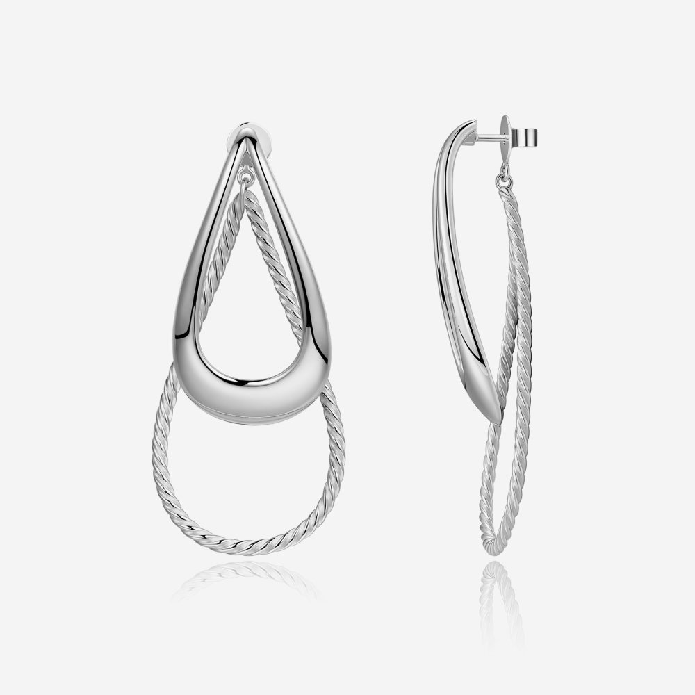 Pianegonda - Orecchini Pendenti Tecum - Argento 925 - 60Mm