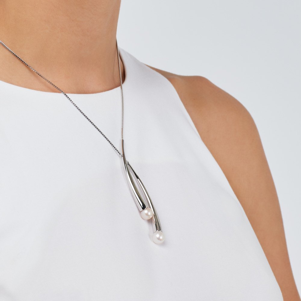 Pianegonda - Collana Cuspis - Argento 925 - Perle Naturali