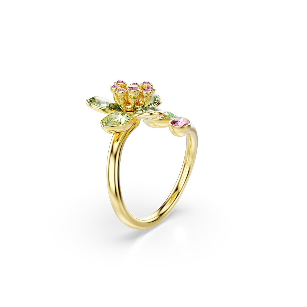 Swarovski - Anello Idyllia Aperto - Cristalli Verdi - Placcato Oro