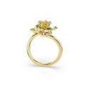 Swarovski - Anello Idyllia Aperto - Cristalli Verdi - Placcato Oro