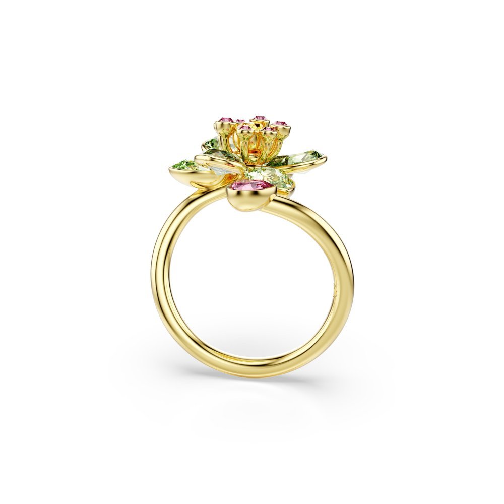 Swarovski - Anello Idyllia Aperto - Cristalli Verdi - Placcato Oro