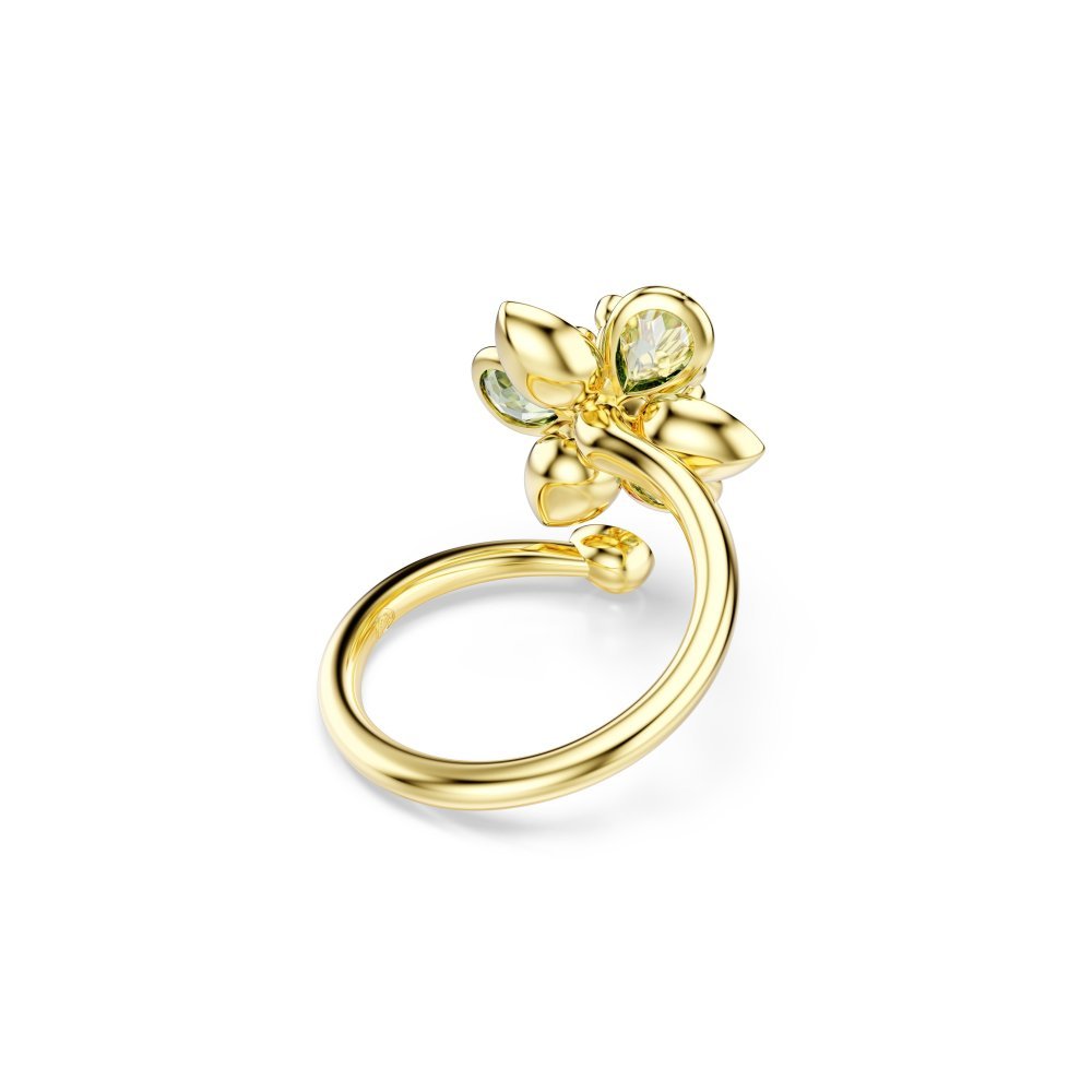 Swarovski - Anello Idyllia Aperto - Cristalli Verdi - Placcato Oro