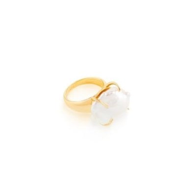 Lucedeimieiocchi - Anello Clorinde - Argento Dorato - Perla