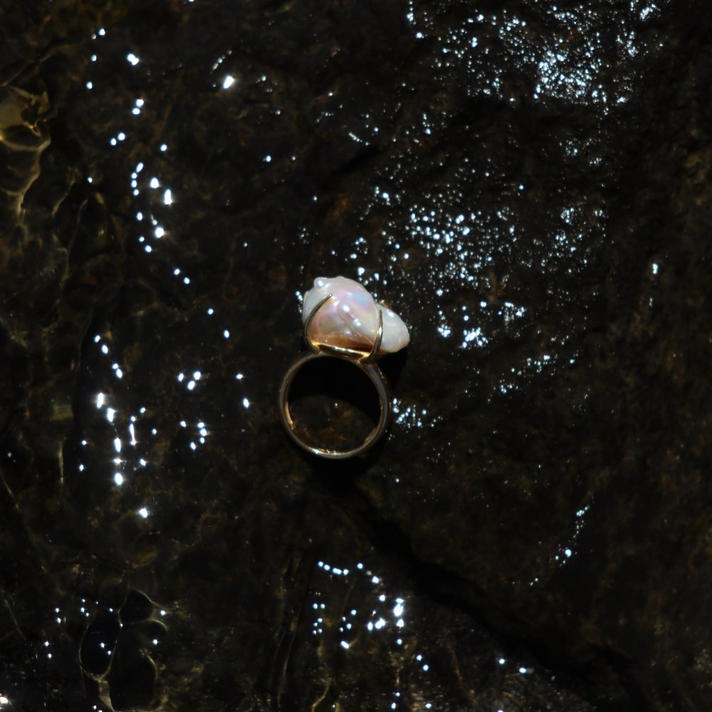 Lucedeimieiocchi - Anello Clorinde - Argento Dorato - Perla