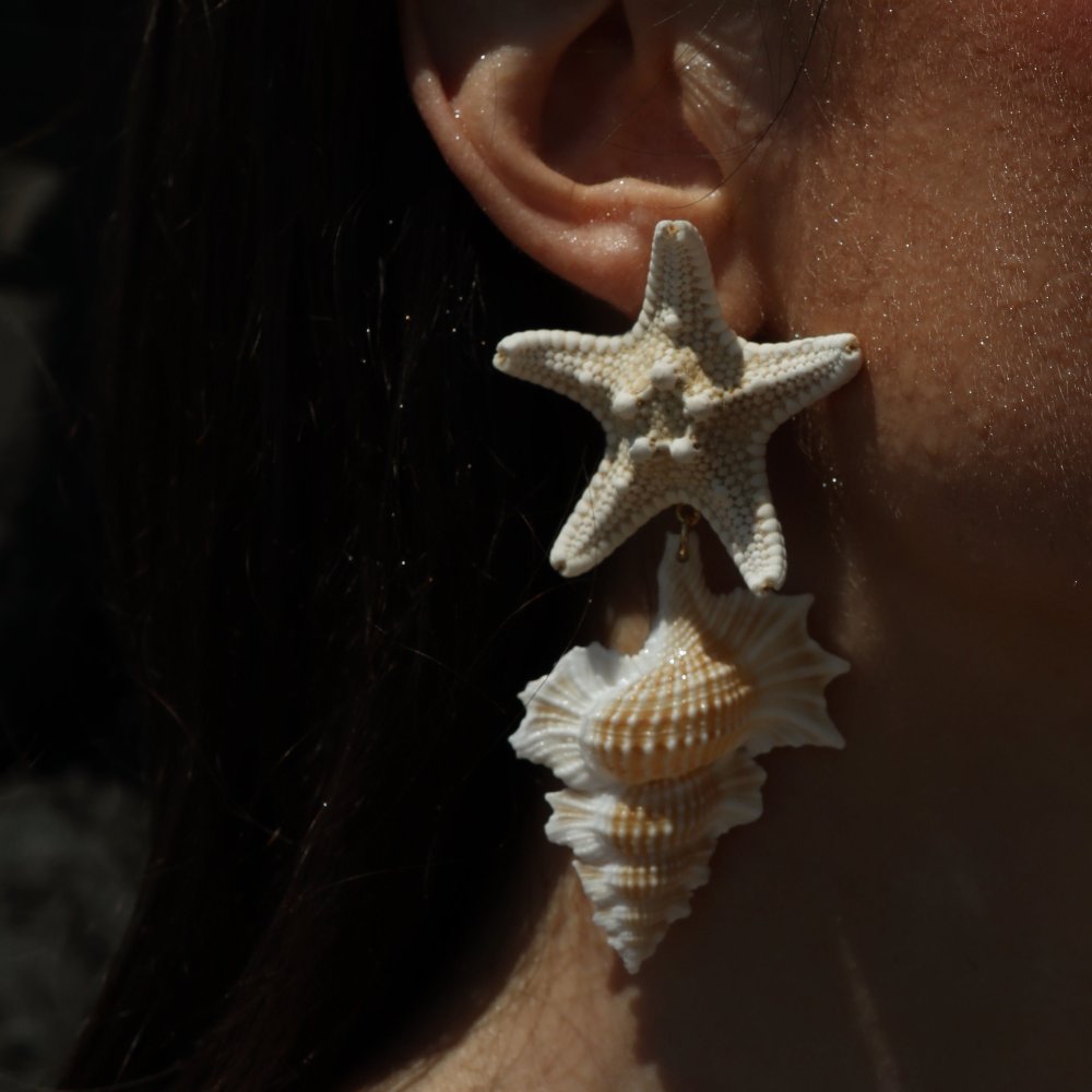 Lucedeimieiocchi - Orecchini Seychelles - Argento 925 - Conchiglia